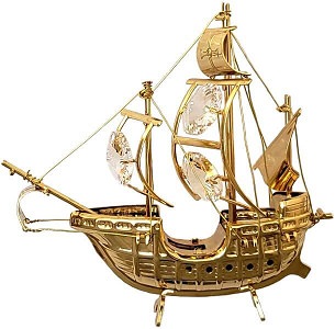Santa Maria, skibet model med Swarovski krystaller